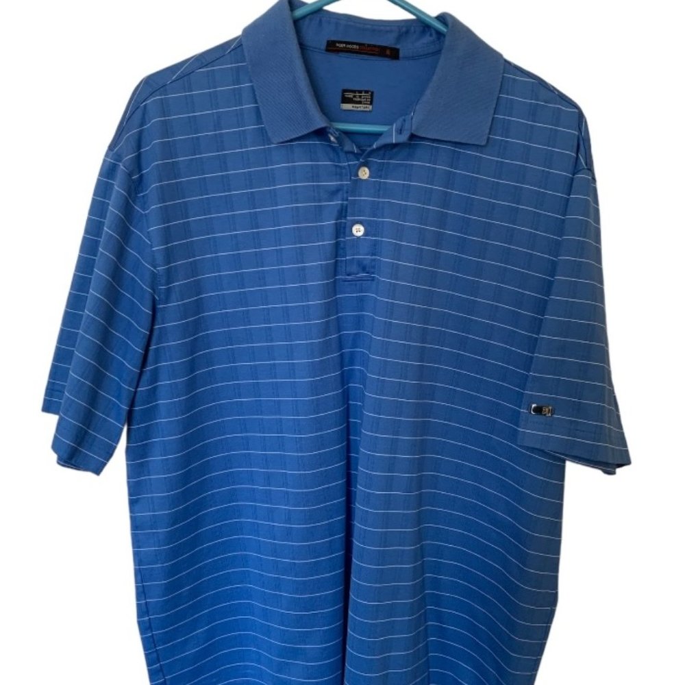 NIKE Tiger Woods Collection Golf Shirt - Size Large - Nike FIT Dry